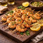Garlic Butter Grilled Shrimp Skewers
