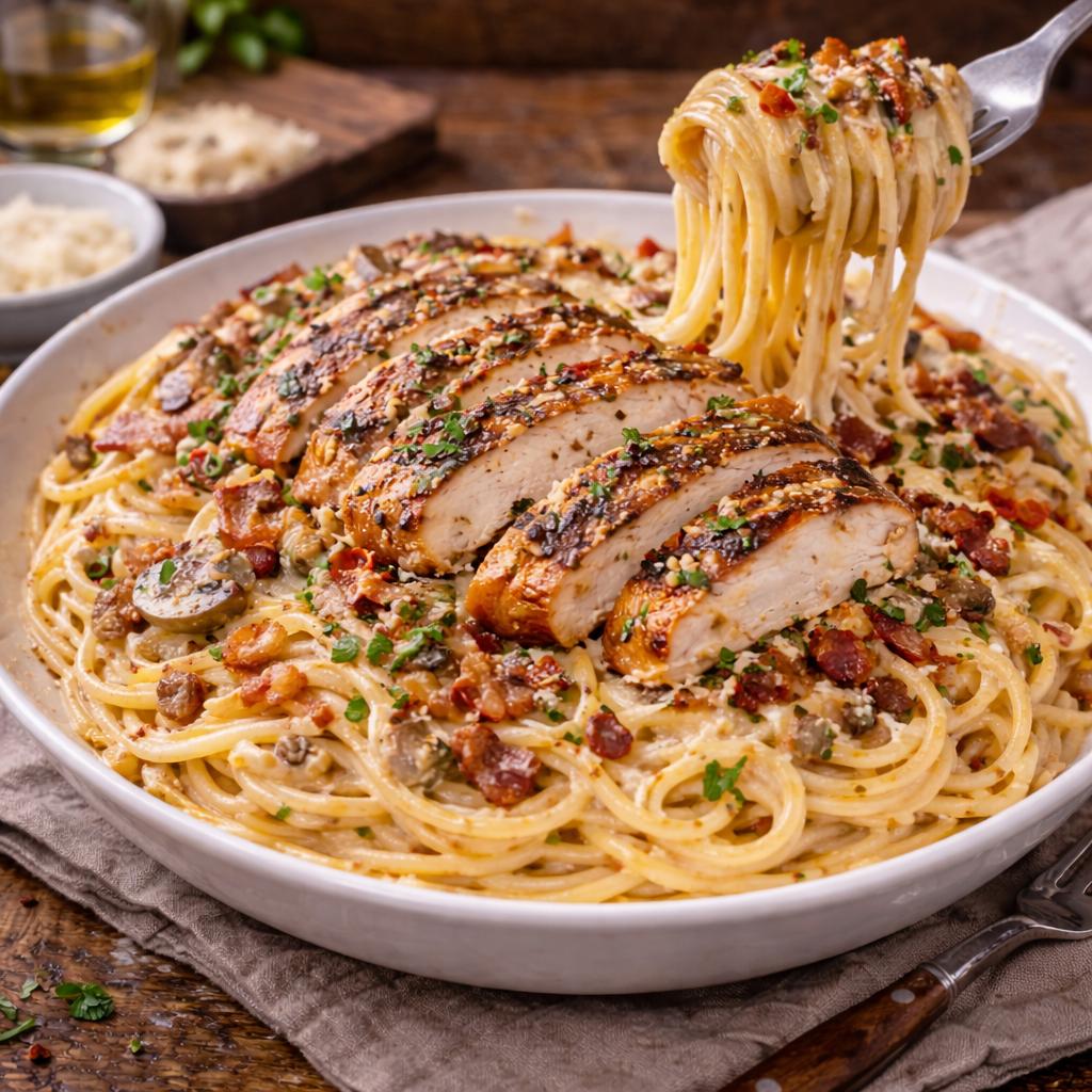 Grilled Chicken Cream Carbonara Grilled Chicken Cream Carbonara - Image 1